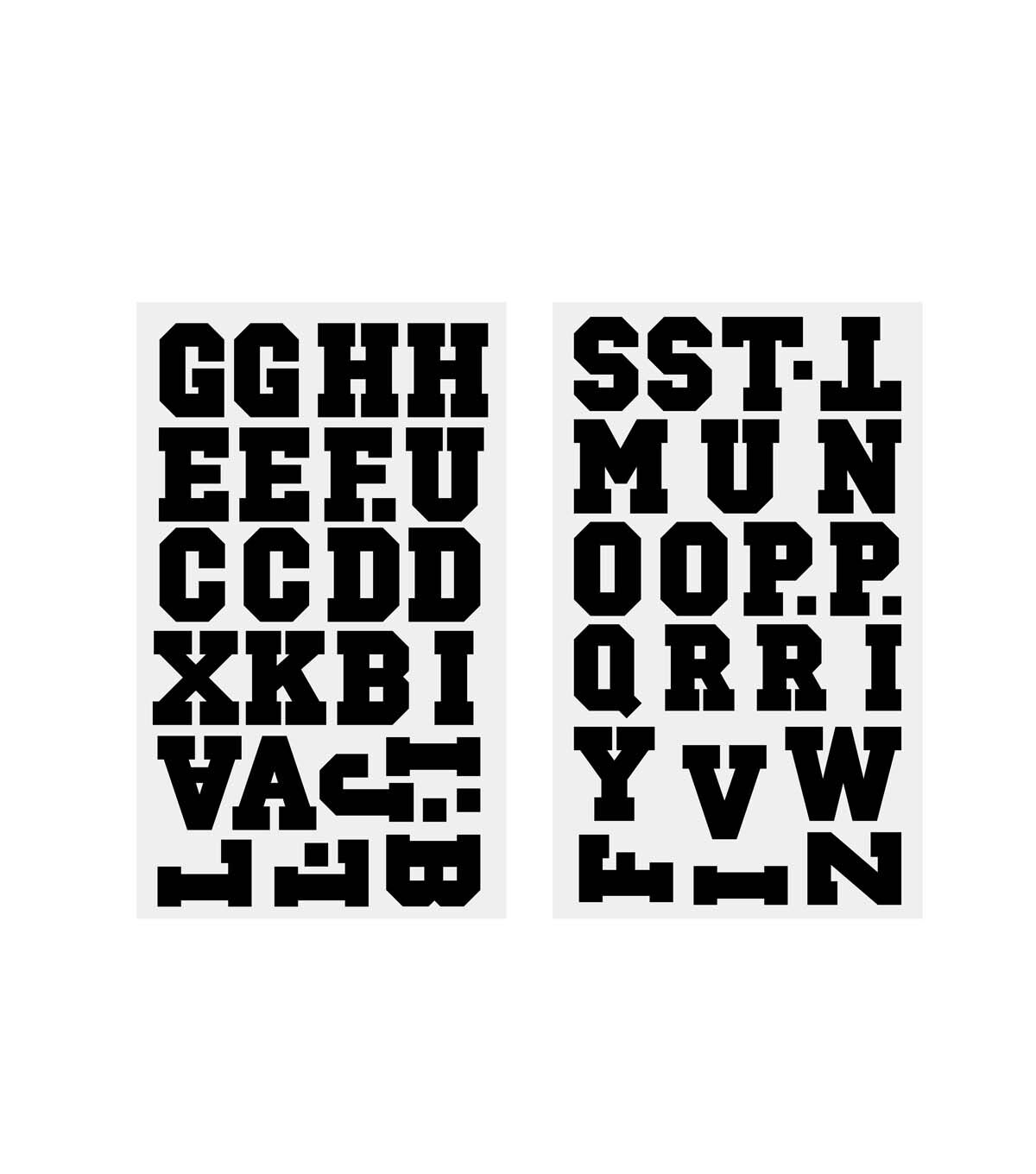 1.5 Athletic Black Iron On Letters 2 Sheets by hildie & jo