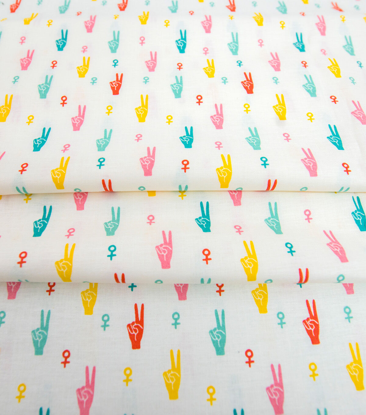 Women's Empowerment Peace Novelty Cotton Fabric