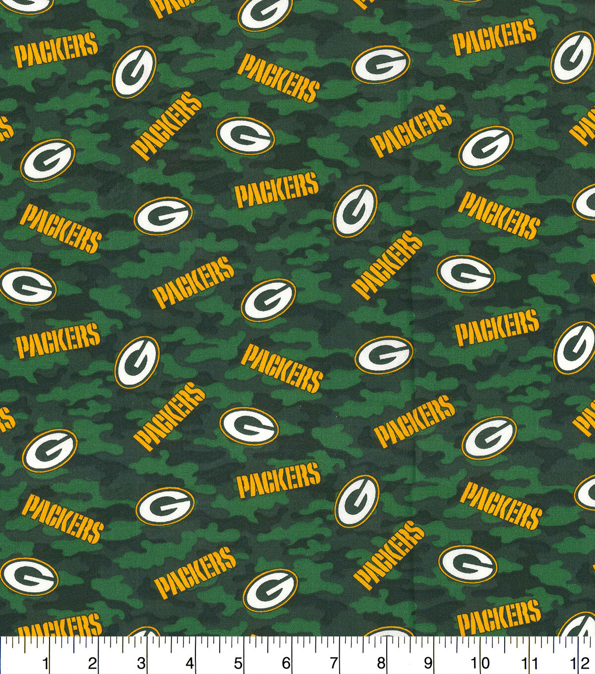 Fabric Traditions Green Bay Packers NFL Camo Cotton Fabric