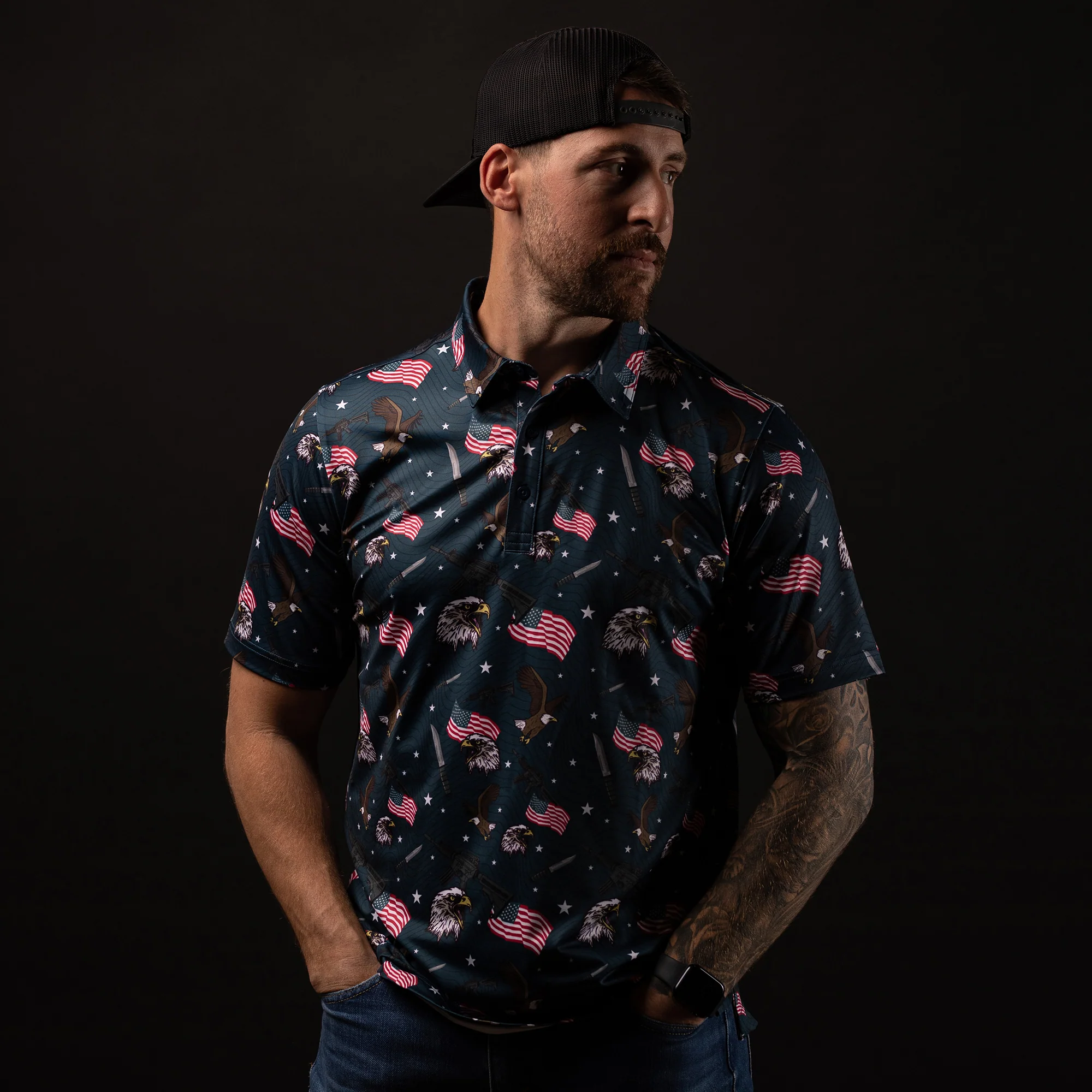 Men's Polo - Tac Eagle