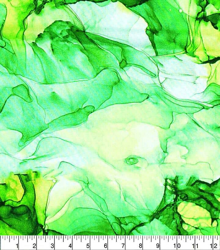 Green & Yellow Blender Quilt Cotton Fabric by Keepsake Calico