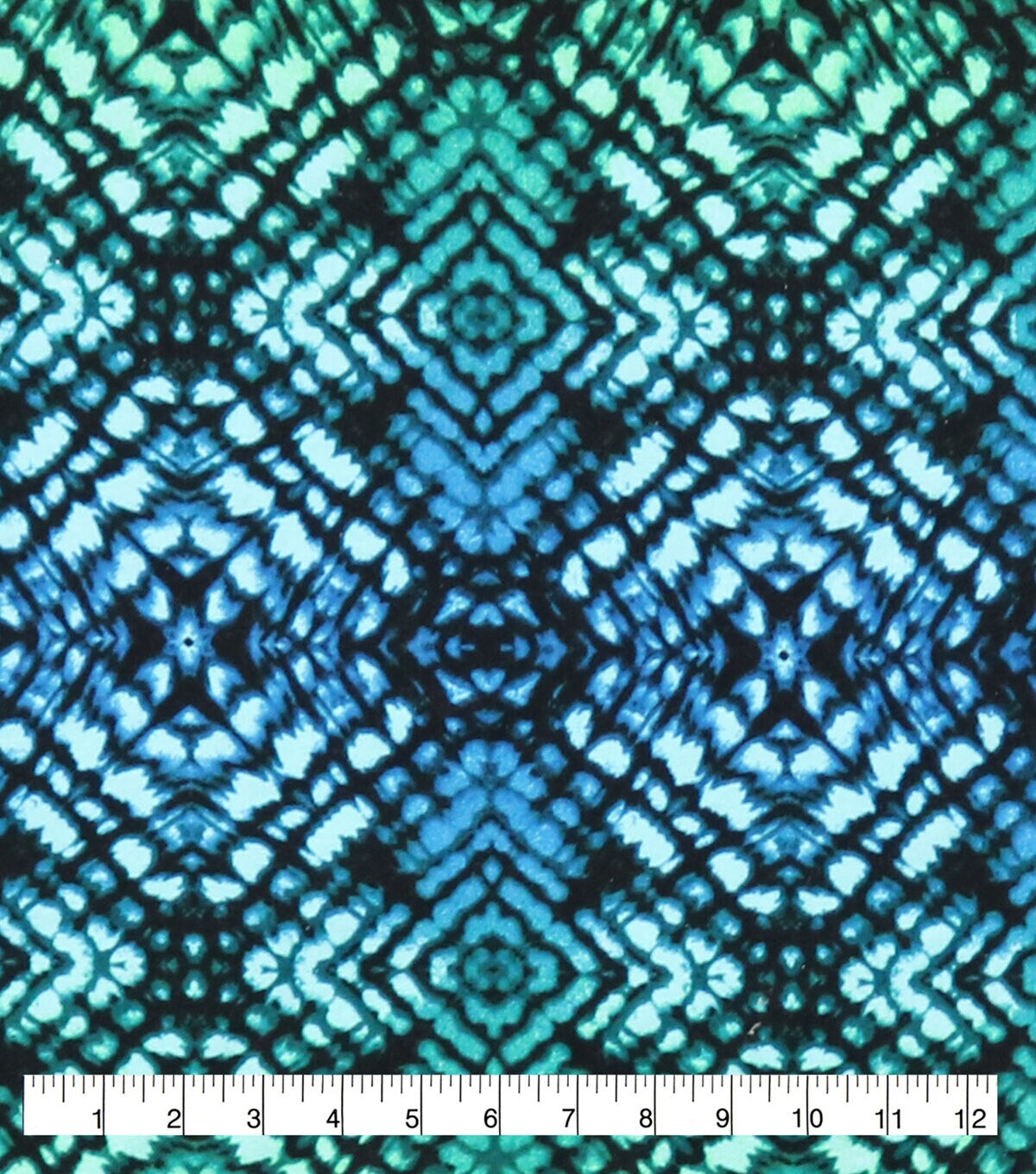 Psychedelic Kaleidoscope Blue Super Snuggle Flannel Fabric