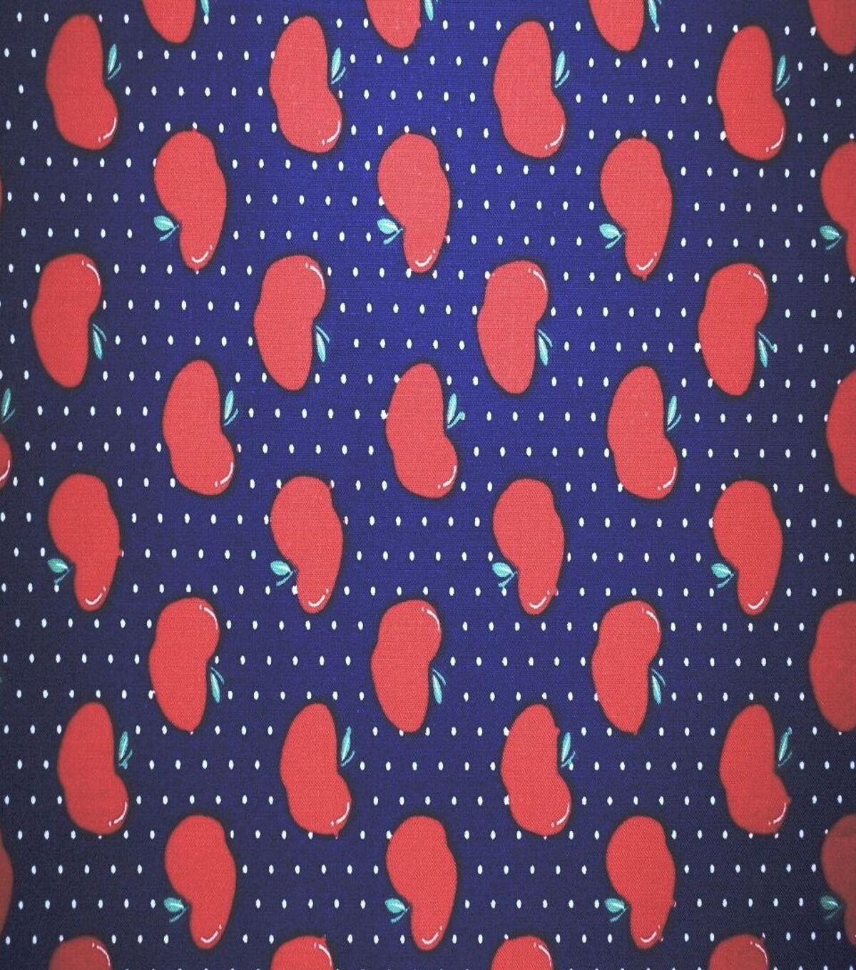 Red Apples on Navy Quilt Cotton Fabric by Quilter's Showcase
