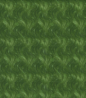 Fabric Traditions Paint Swirls on Green Christmas Cotton Fabric