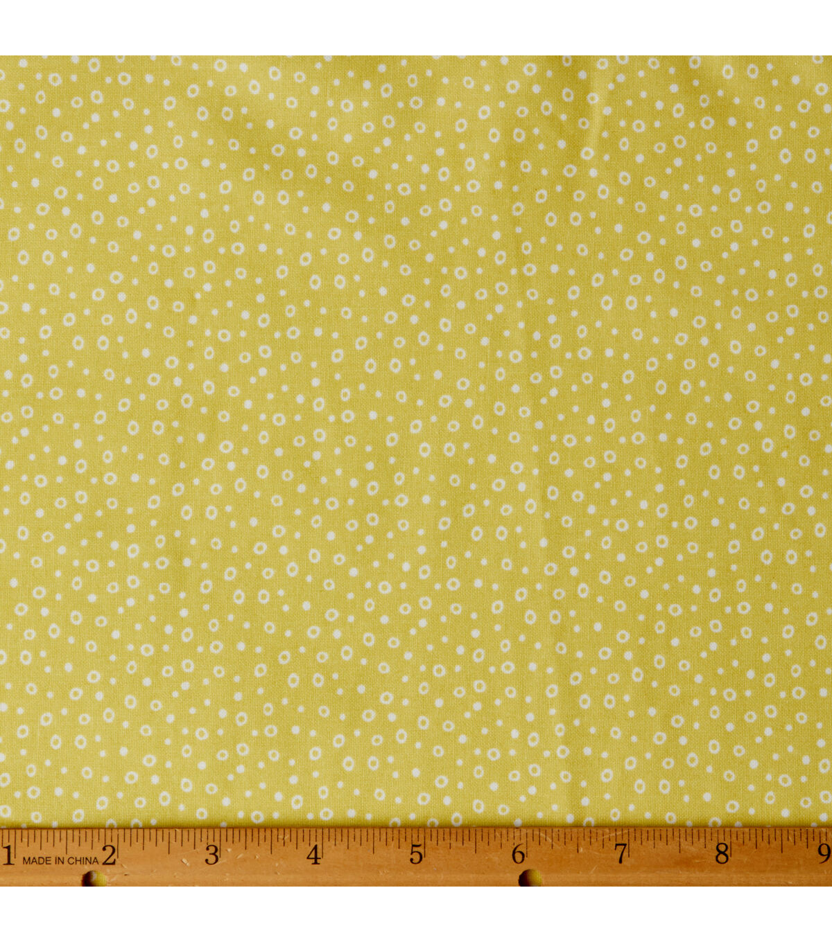 Scattered Dots on Yellow Quilt Cotton Fabric by Keepsake Calico