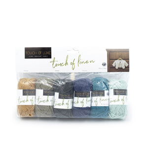 Lion Brand Touch Of Linen Wind 39yds Worsted Cotton Yarn 6 Bundle