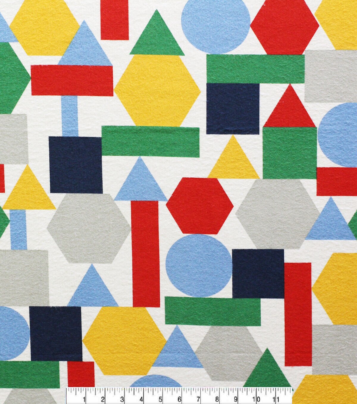 Multi Color Geometric Shapes Super Snuggle Flannel Fabric By POP!