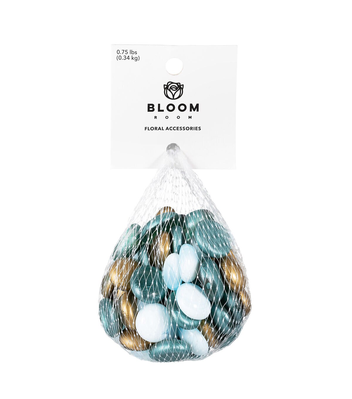 1lb Gold & Blue Glass Gems Mix by Bloom Room