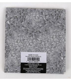 18 x 20 Petals on Gray Cotton Fabric Quarter 1pc by Keepsake Calico