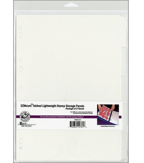 Crafter's Companion 8 x 12 Tabbed Lightweight Stamp Storage Panels 5pk
