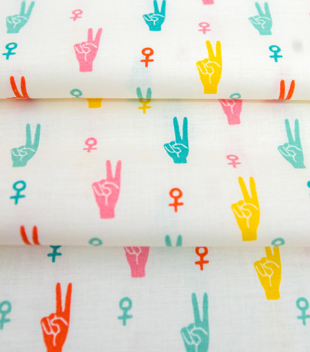 Women's Empowerment Peace Novelty Cotton Fabric