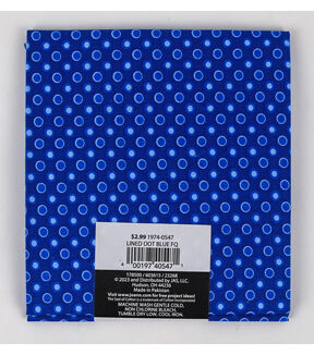18 x 20 Dots on Blue Cotton Fabric Quarter 1pc by Keepsake Calico