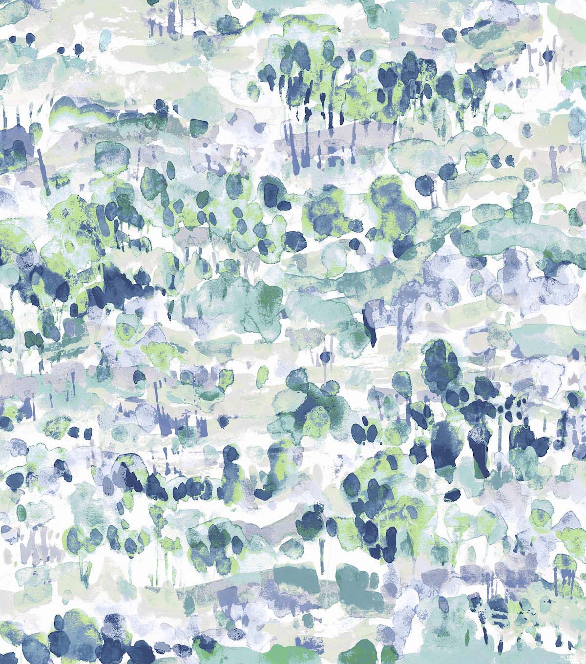 Surface Style 20.5' x 18' Seaglass Water Coloring Peel & Stick Wallpaper