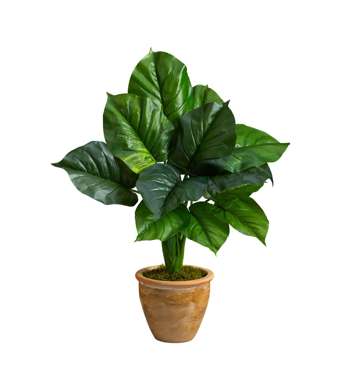 Nearly Natural 30 Large Philodendron Leaf Artificial Plant in Planter