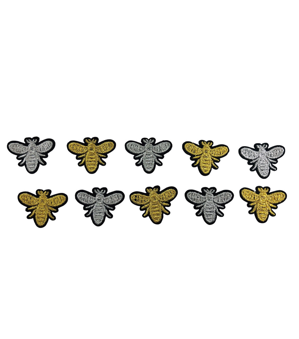 10ct Yellow & White Bees Iron On Patches by hildie & jo