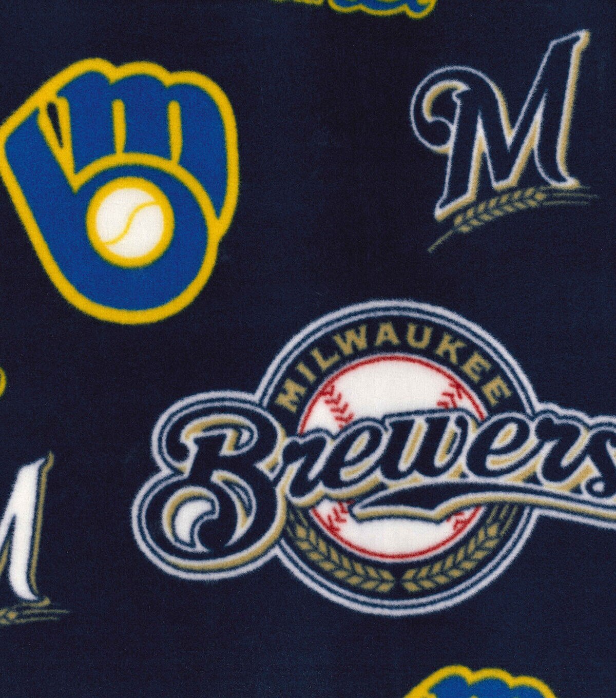 Fabric Traditions Milwaukee Brewers Fleece Fabric Cooperstown