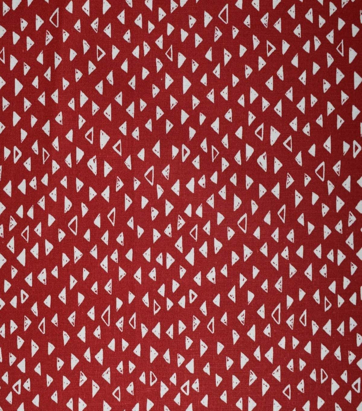 Triangles on Racing Red Cotton Fabric by Quilter's Showcase