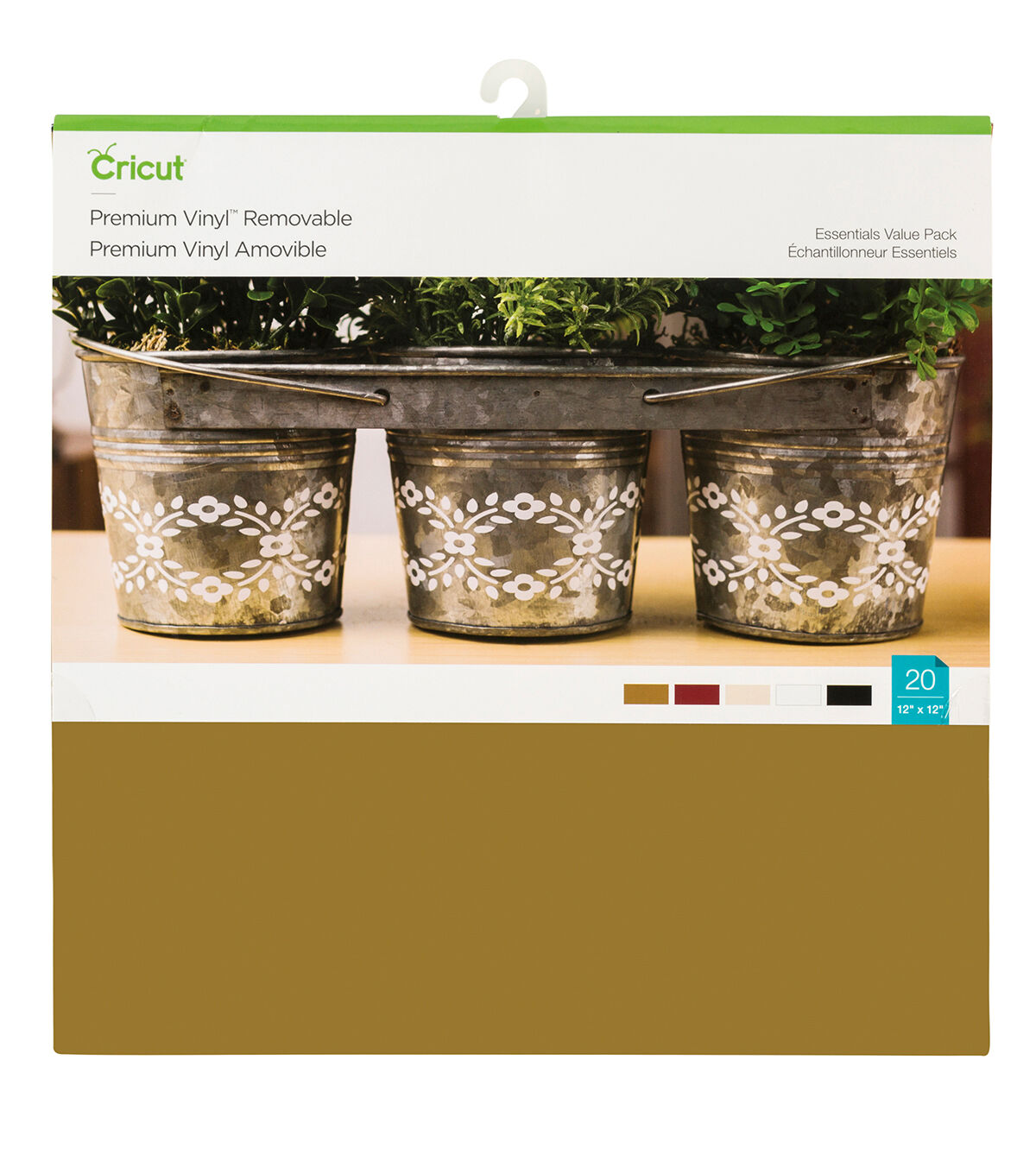 Cricut 12 x 12 Essentials Removable Premium Vinyl Value Pack 20ct