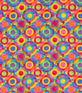 Fabric Traditions Bright Geometric Circles Quilt Cotton Fabric
