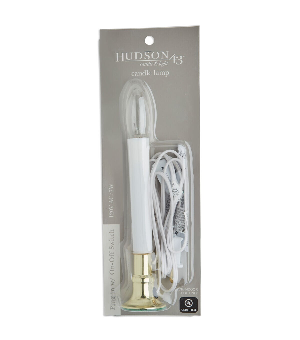 12 Gold Flameless Plug In Taper Candle With Switch by Hudson 45