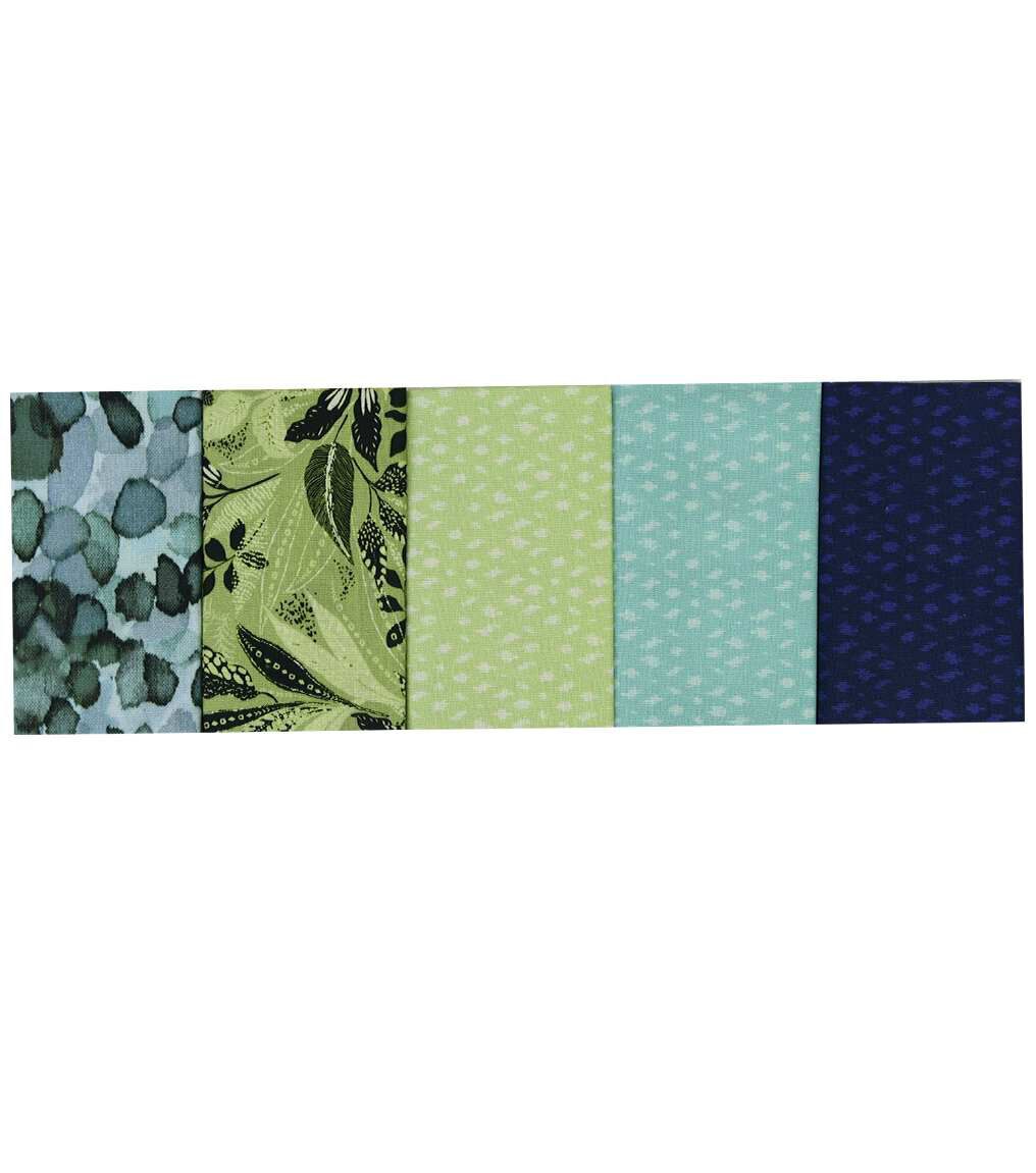 18 x 21 Cool Blender 1 Cotton Fabric Quarters 5ct by Keepsake Calico