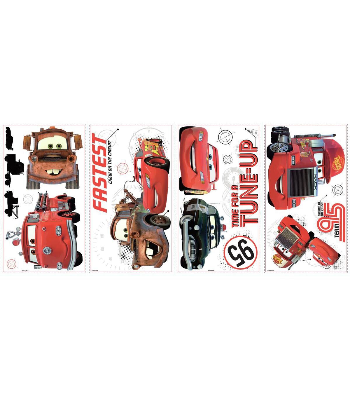 RoomMates Peel & Stick Wall Decals Cars Friends to the Finish