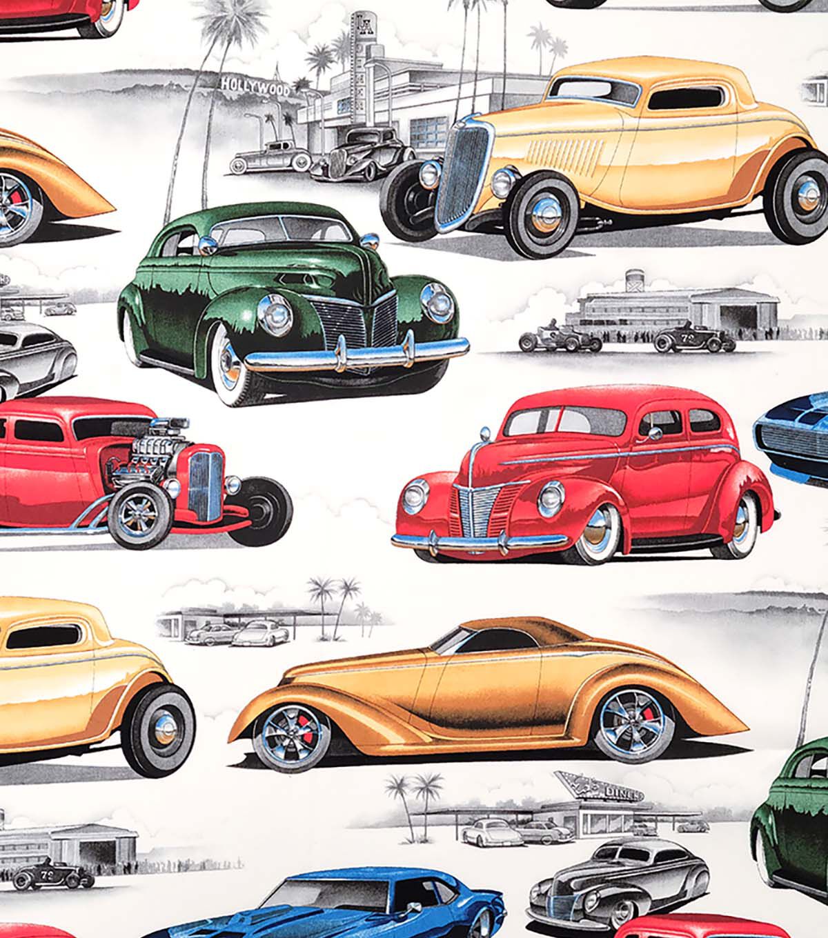 Alexander Henry Chopped & Channeled on White Premium Cotton Fabric