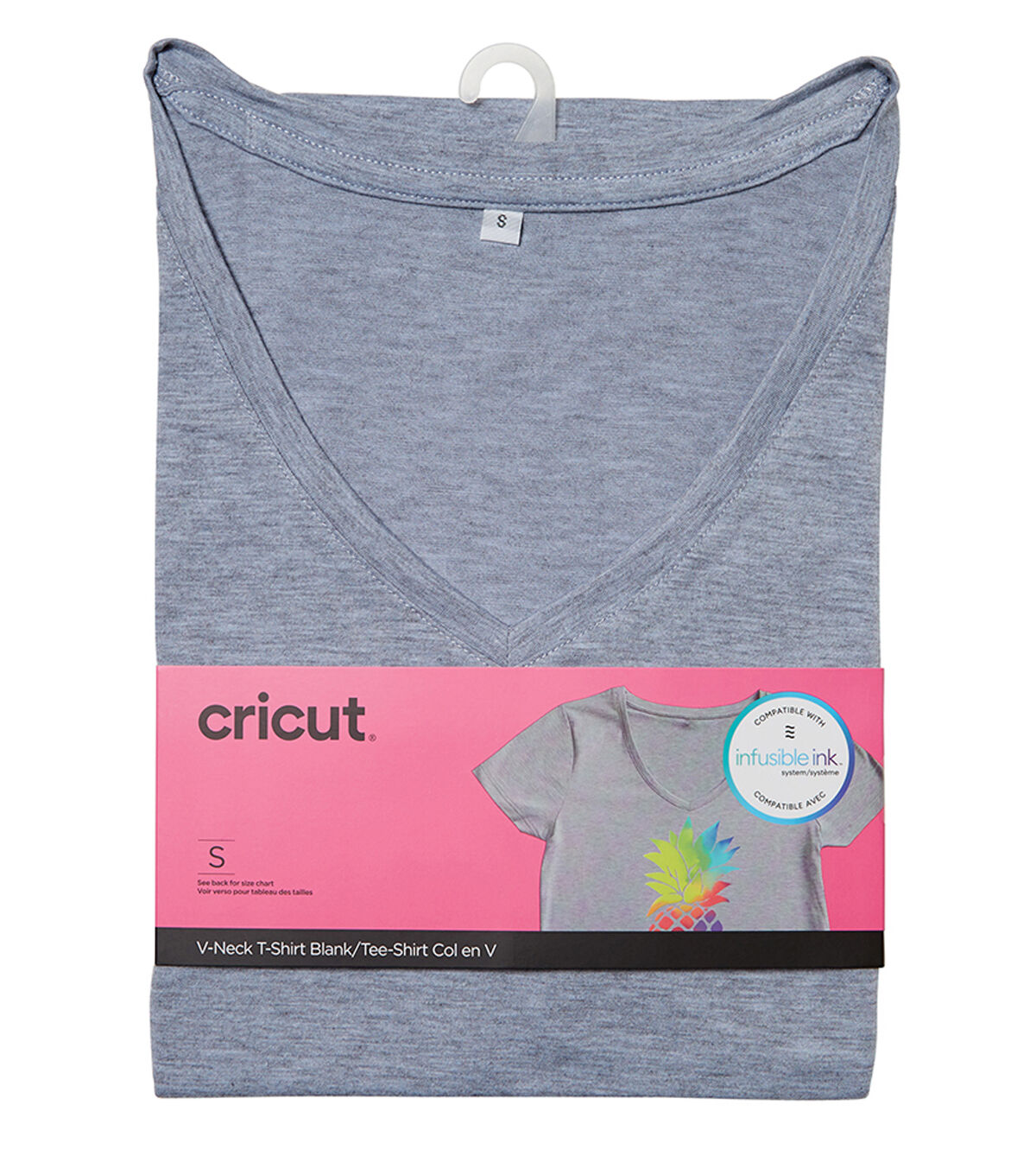 Cricut Gray Infusible Ink Women's V Neck T Shirt Blank