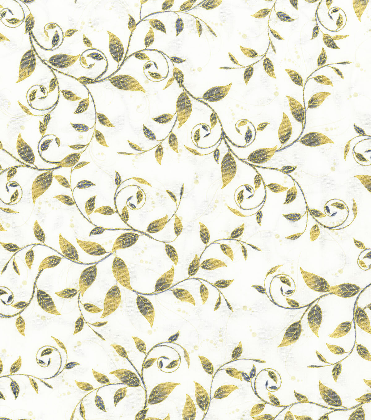 Hi Fashion Tonal Vines Quilt Metallic Cotton Fabric by Keepsake Calico