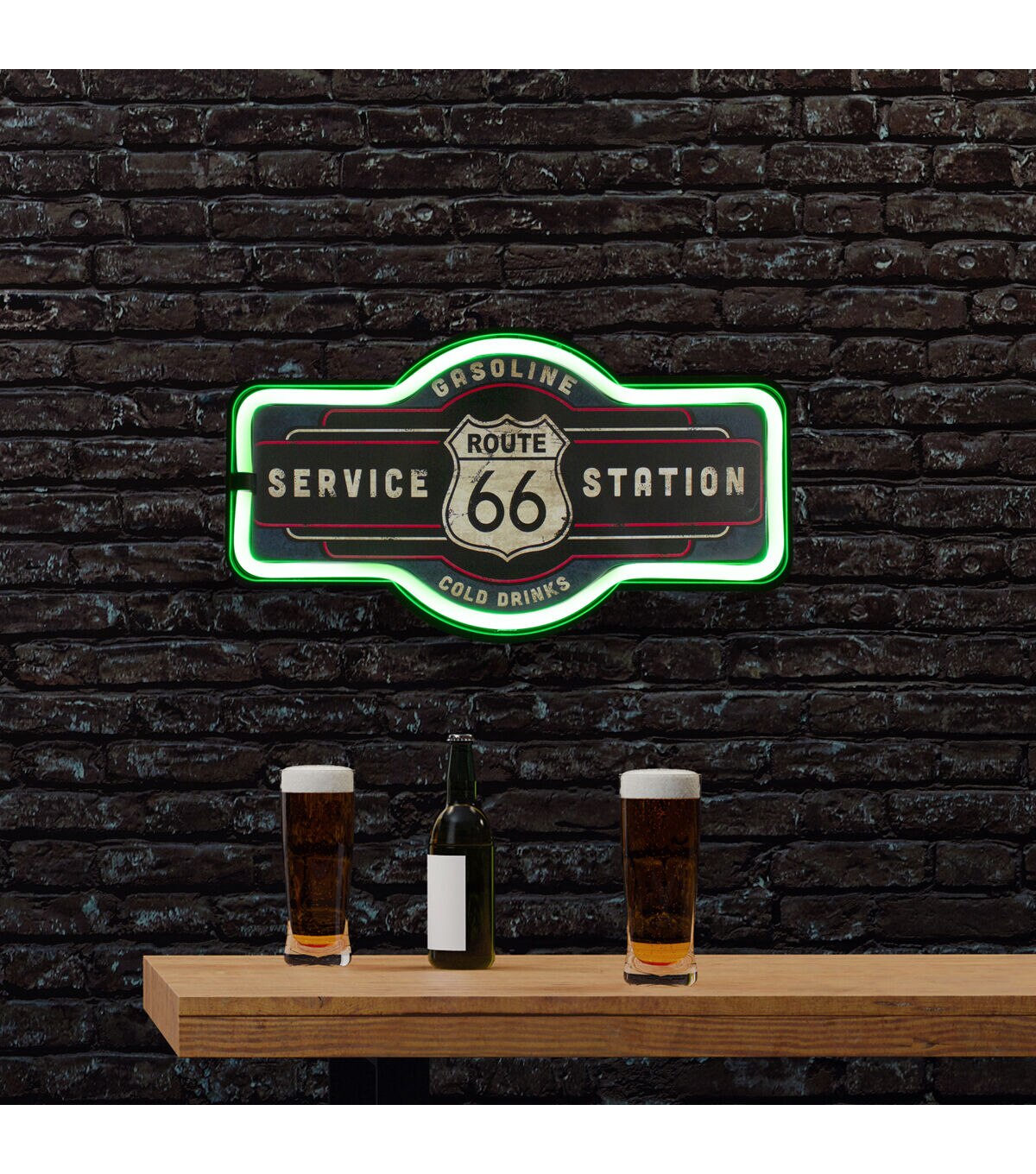 Northlight LED Lighted 'Route 66 Service Station' Neon Style Wall Sign