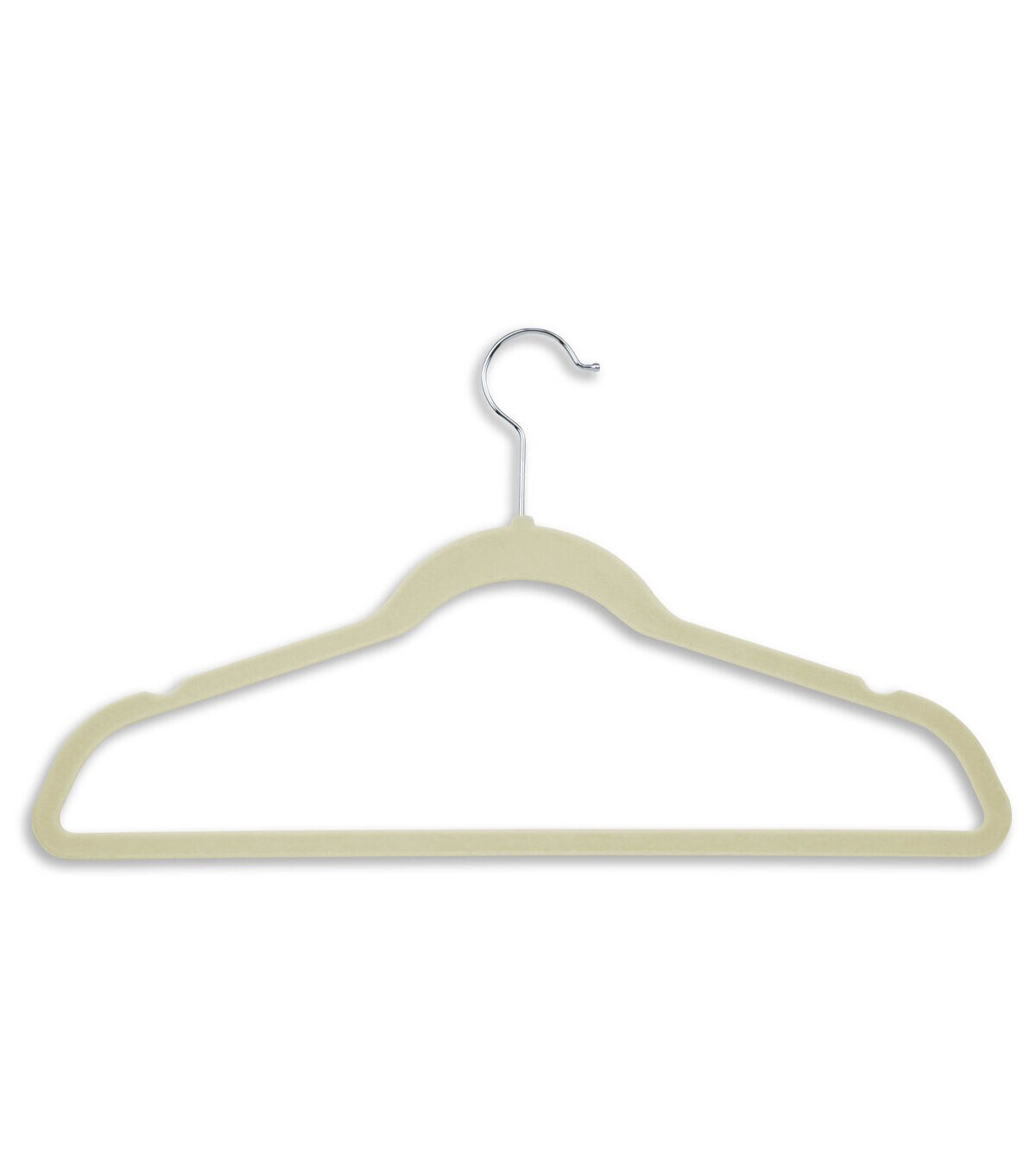 Honey Can Do 18 x 9.5 White Velvet Non Slip Suit Hangers 20pk