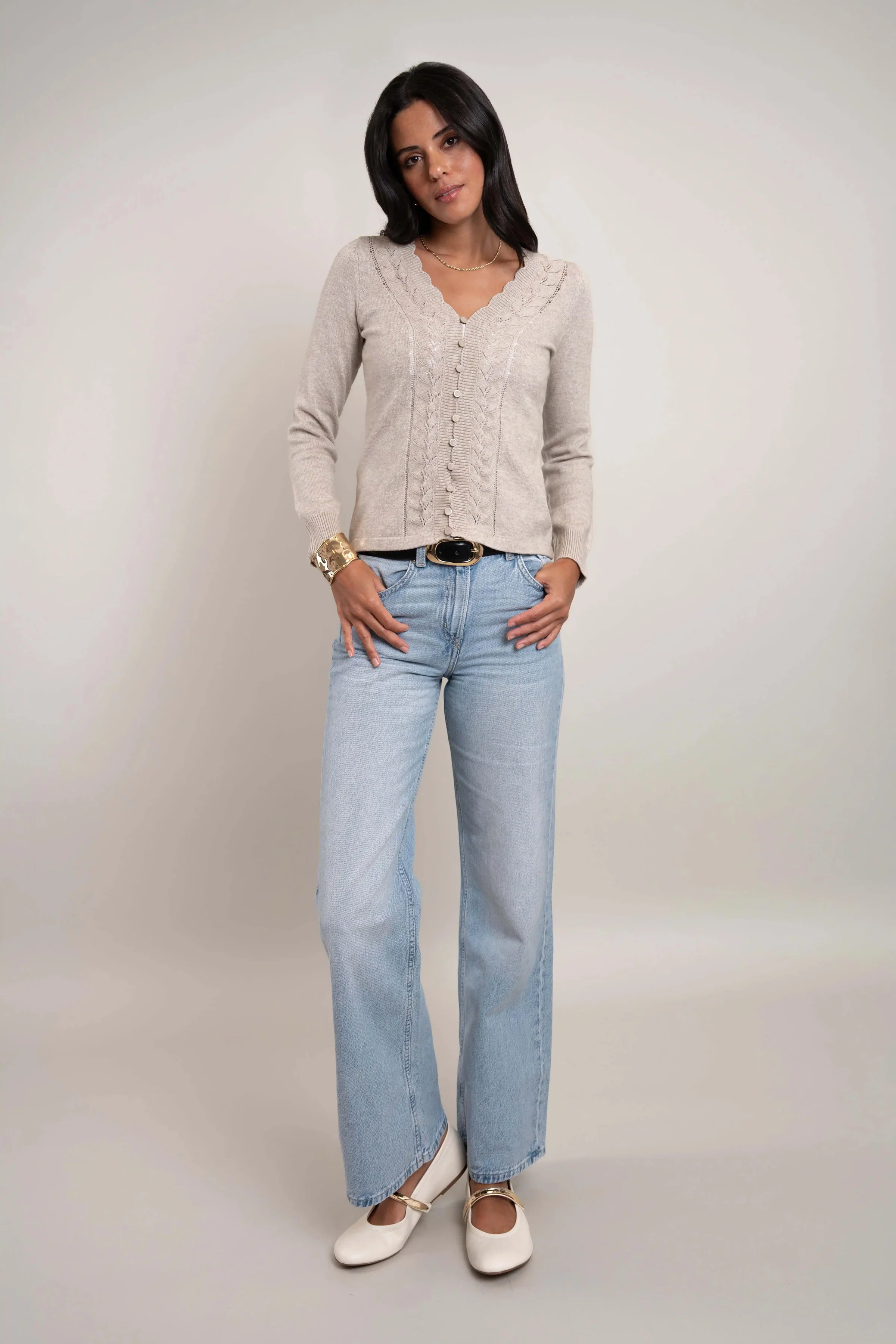 The Scallop Trim Cardigan