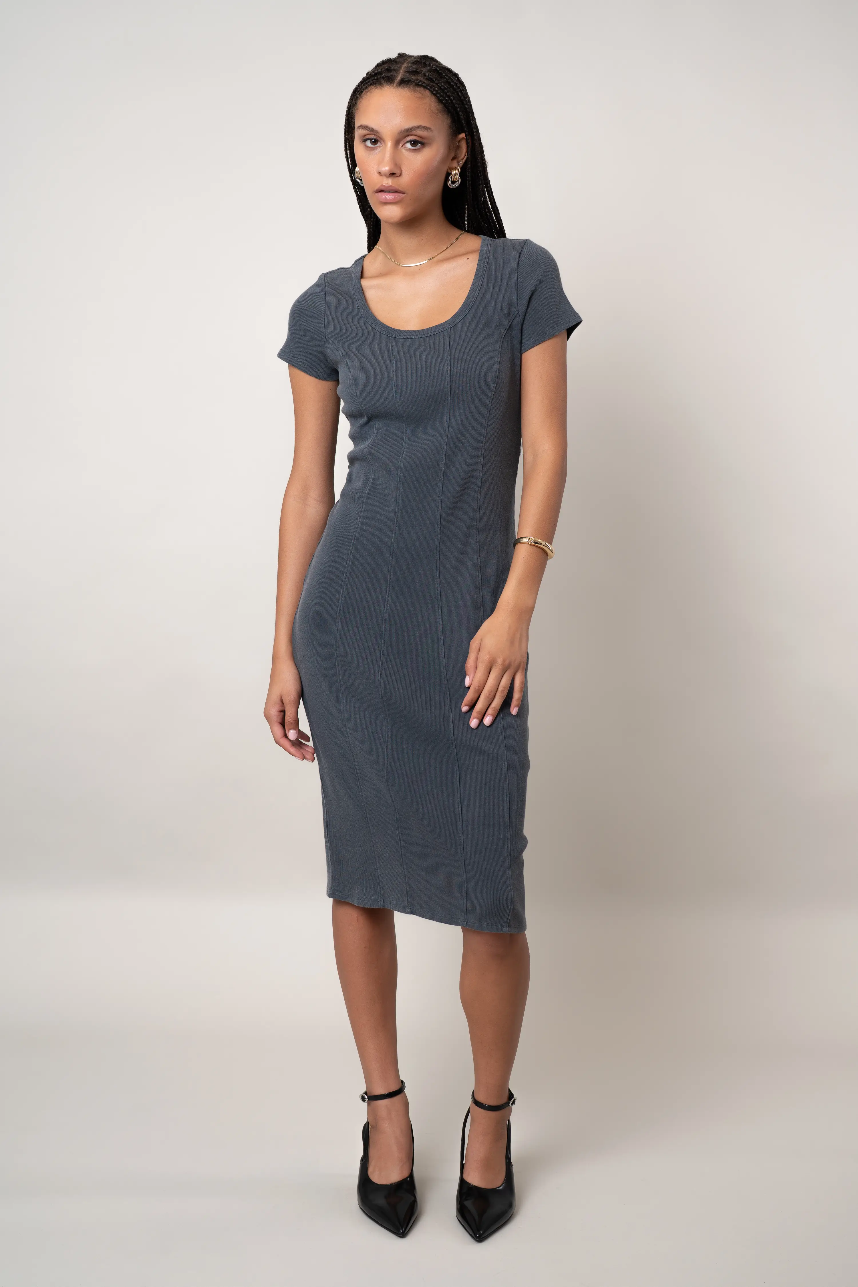 The Seam-Detail Knit Dress