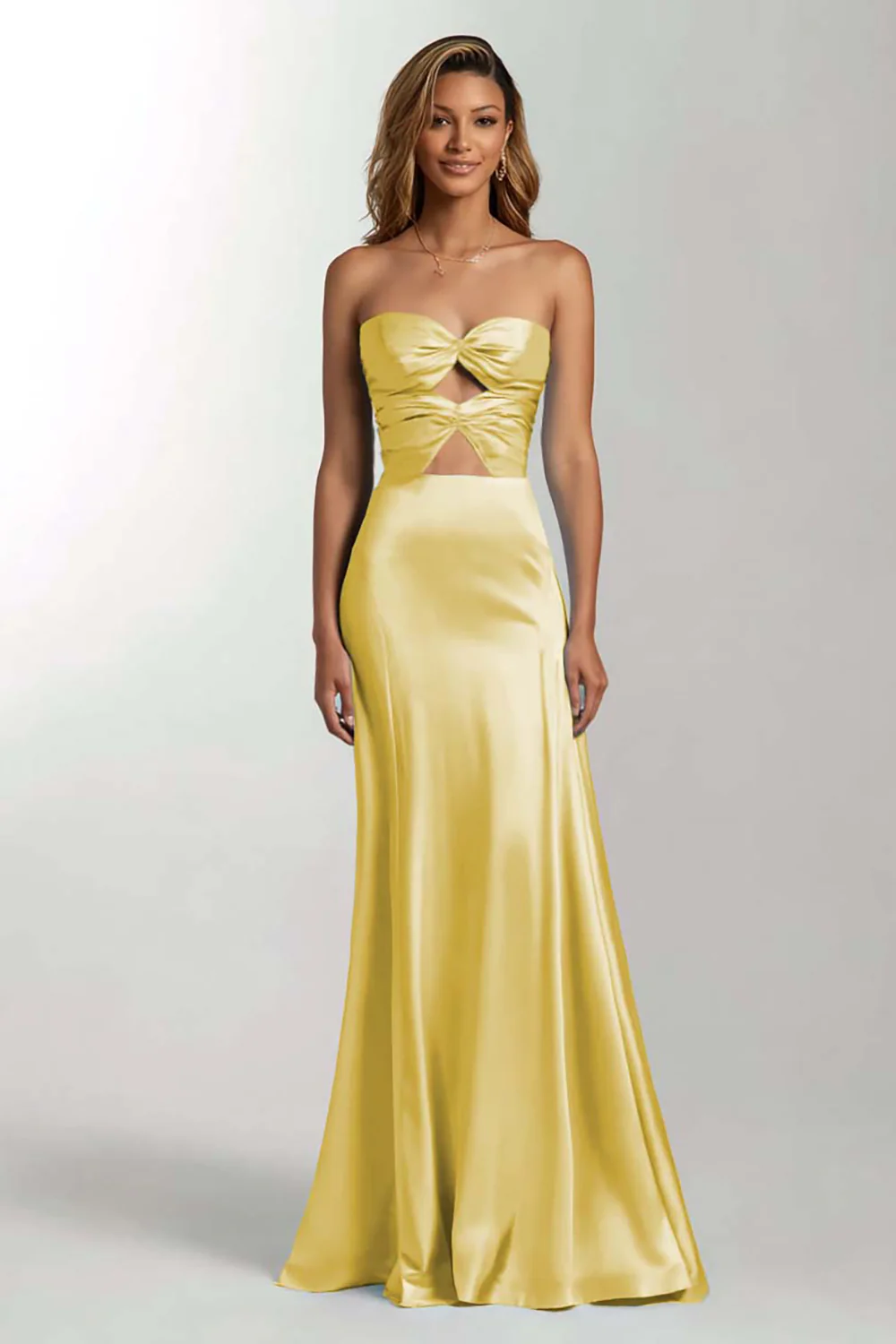 Sky Blue Mermaid Sweetheart Satin Long Formal Dress - VNBITS