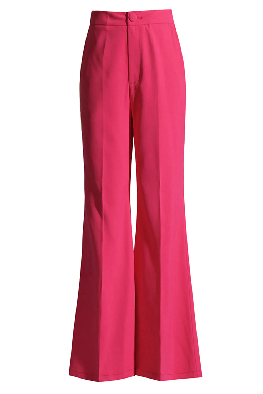 Fuchsia 2 Pieces Notched Lapel One Button Women Suits - VNBITS