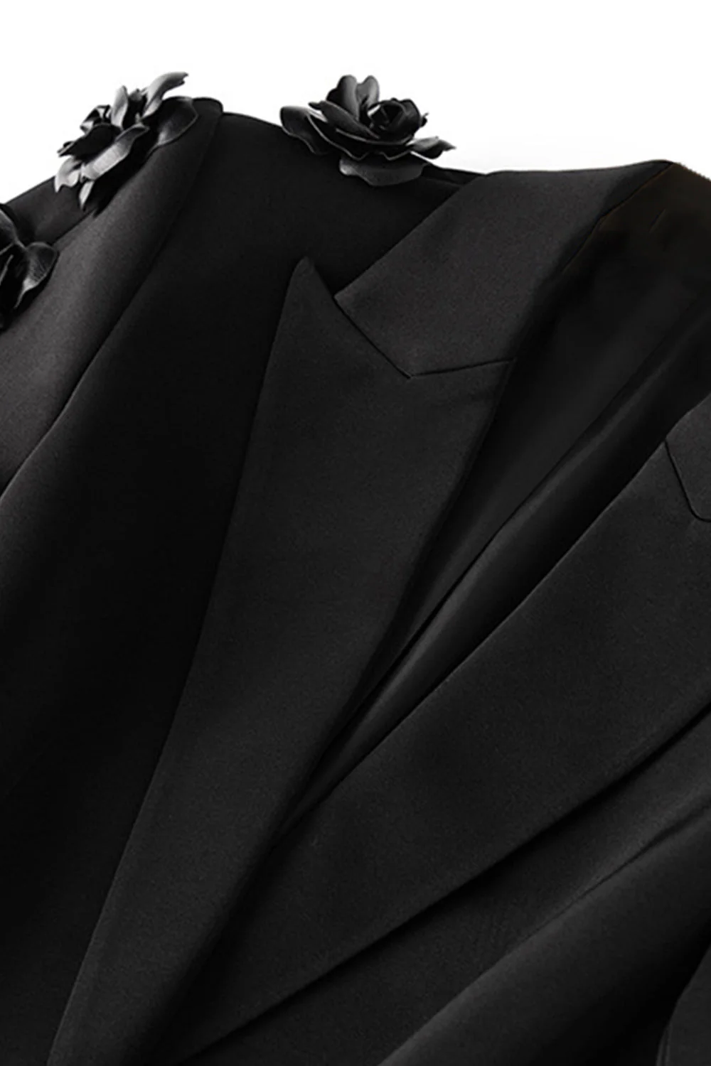 Black 2 Piece Peak Lapel Women Formal Suits - VNBITS