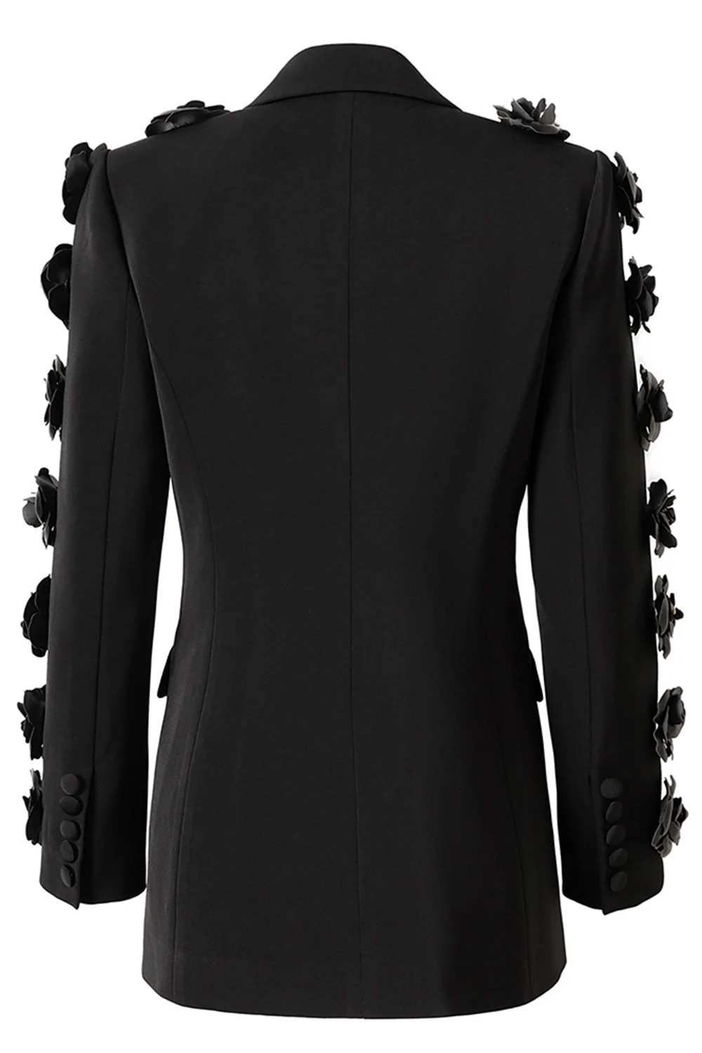 Black 2 Piece Peak Lapel Women Formal Suits - VNBITS