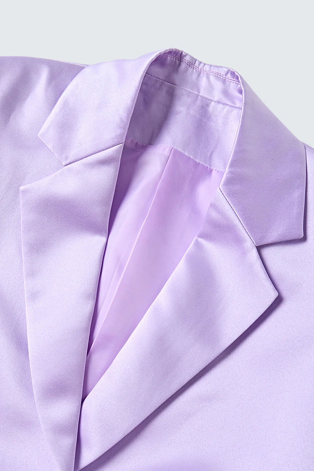 Lilac Notched Lapel Slim Fitted Women's Blazer - VNBITS