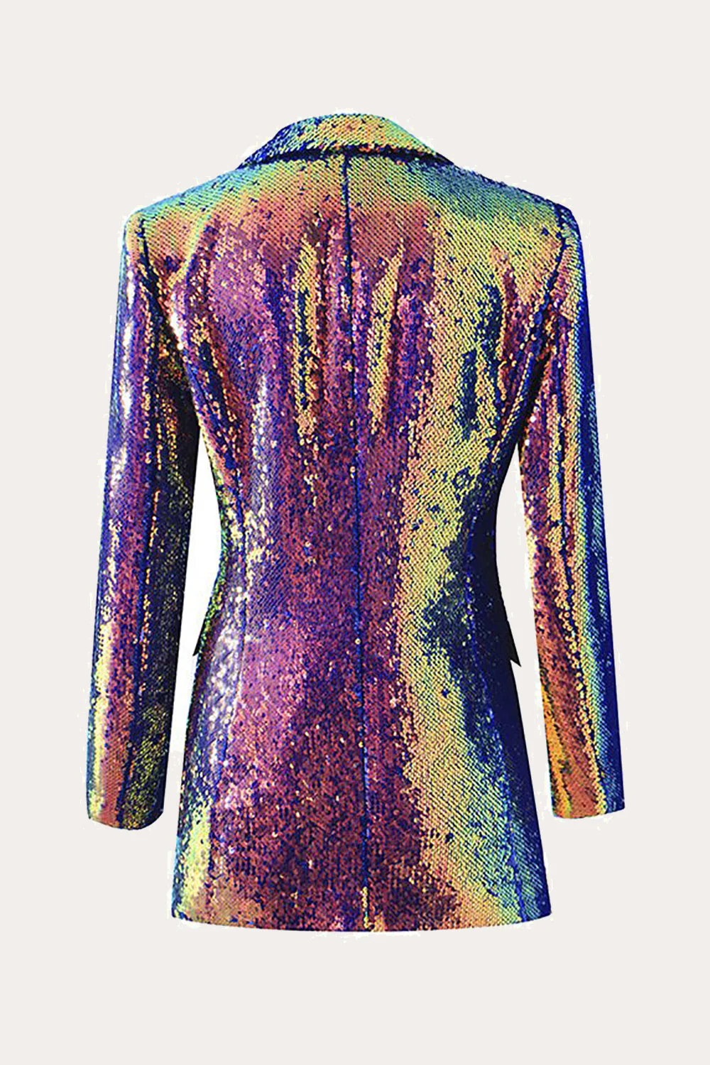 Sparkly Purple Sequins Prom Homecoming Women Blazer - VNBITS