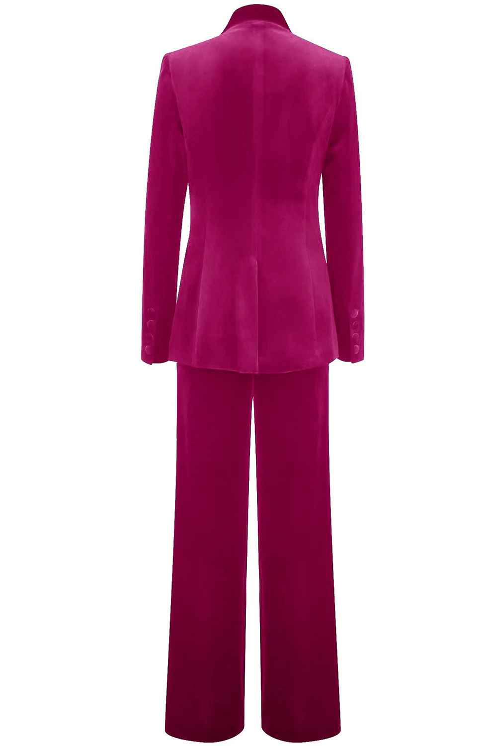 Royal Blue Velvet Single Button Women's Suits - VNBITS