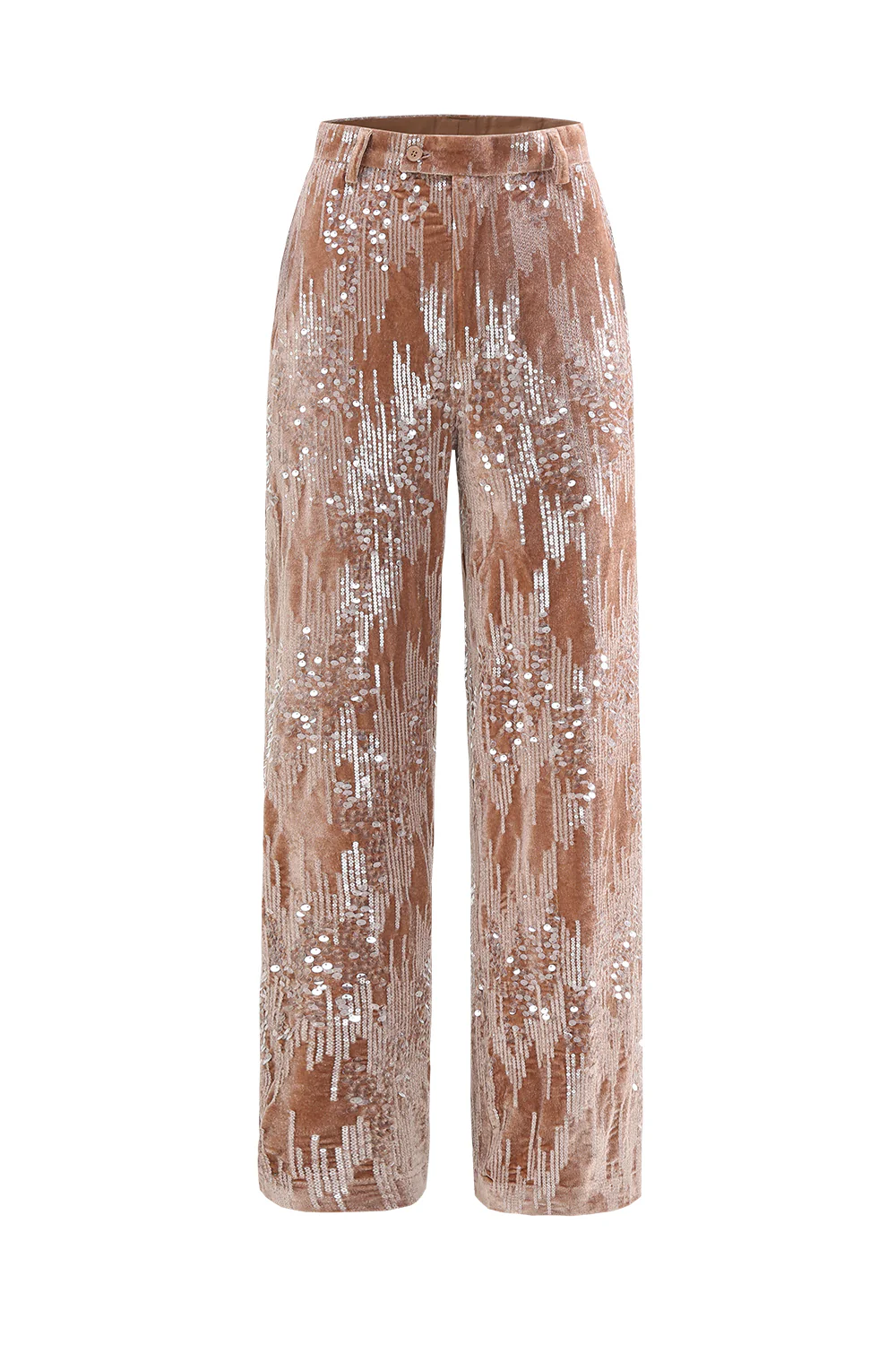 Sparkly Dusty Rose 2 Pieces Notched Lapel Women's Prom Suits with Feather - VNBITS