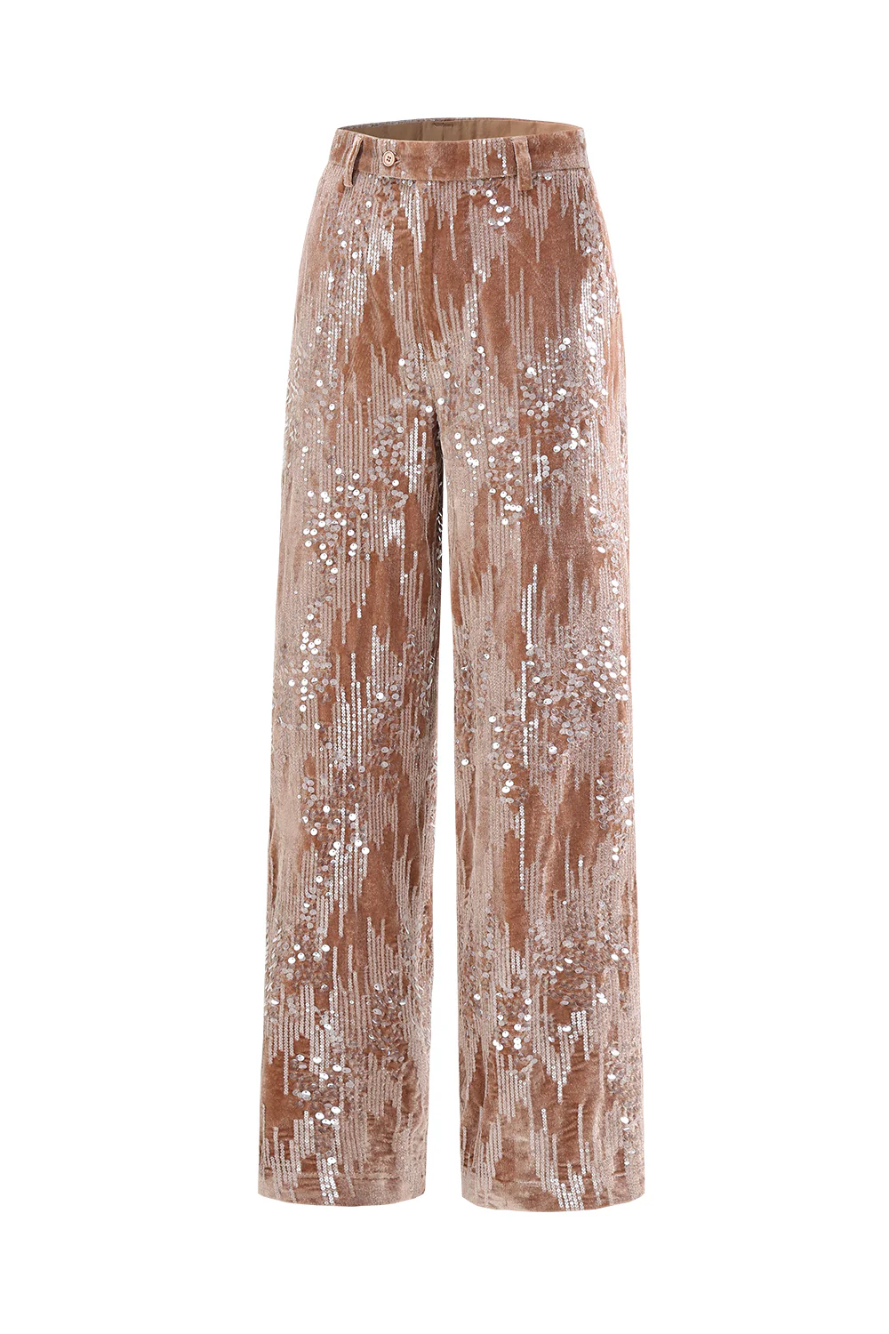 Sparkly Dusty Rose 2 Pieces Notched Lapel Women's Prom Suits with Feather - VNBITS