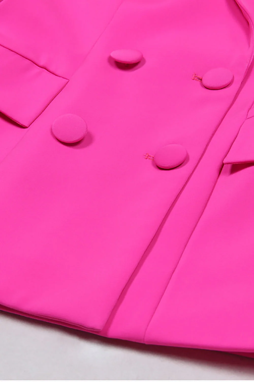 Hot Pink Peak Lapel 3 Piece Women Prom Suits - VNBITS
