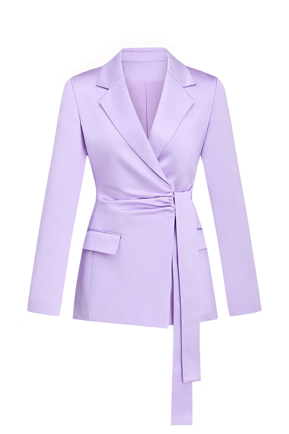 Lilac Notched Lapel Slim Fitted Women's Blazer - VNBITS