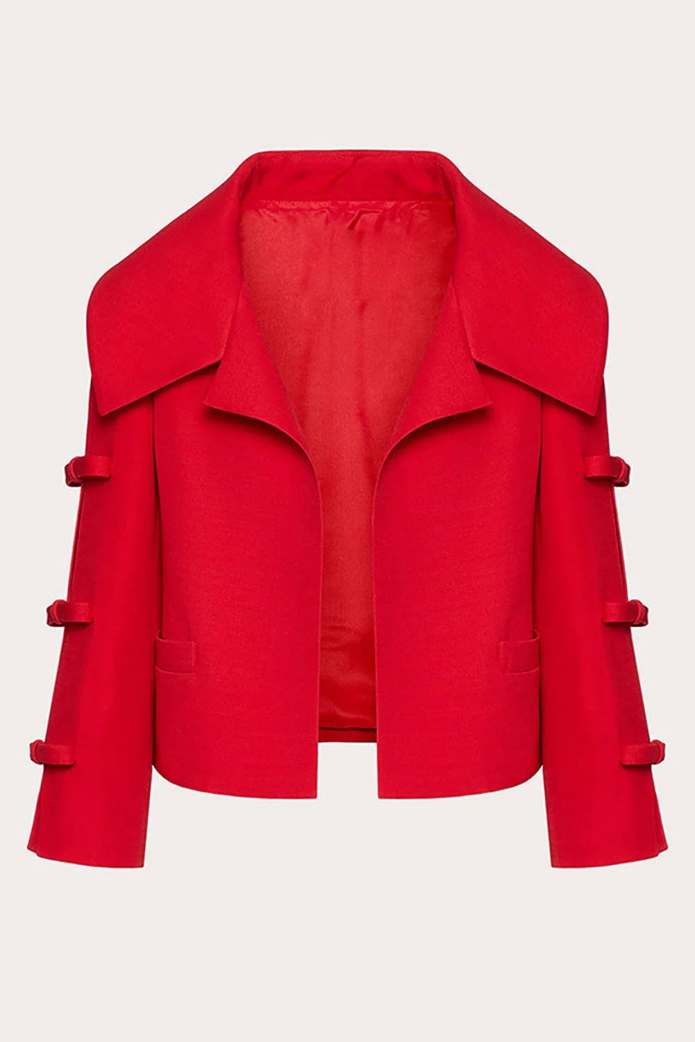 Red Peak Lapel Women Party Blazer - VNBITS