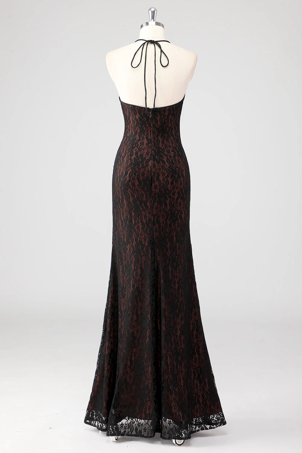 Black Spaghetti Straps Backless Formal Dress - VNBITS