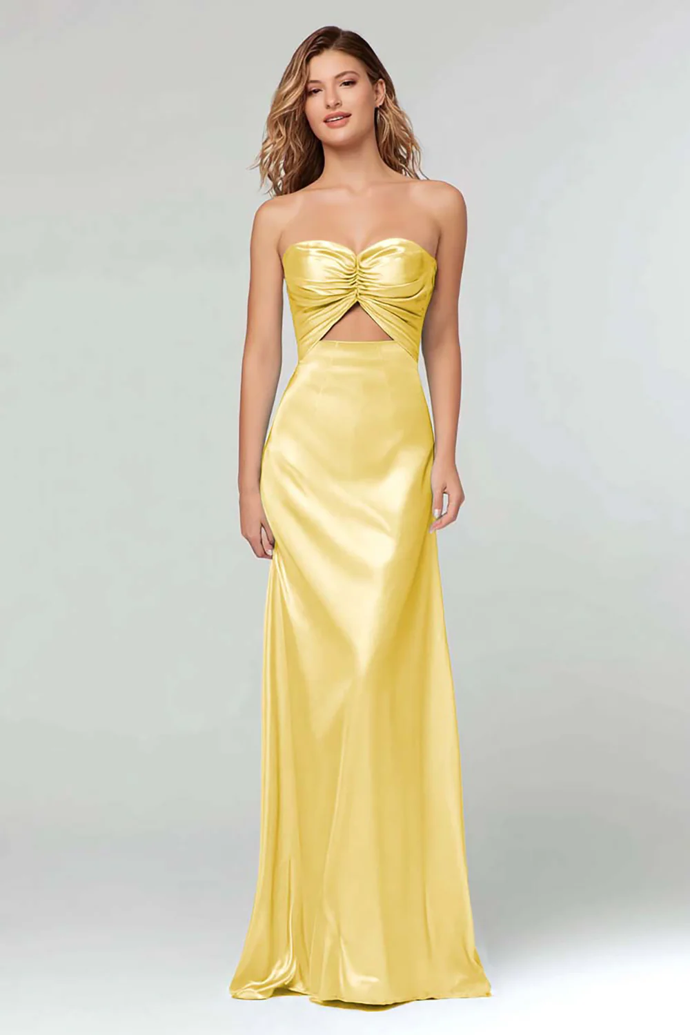 Light Blue Sweetheart Sheath Satin Long Formal Dress - VNBITS