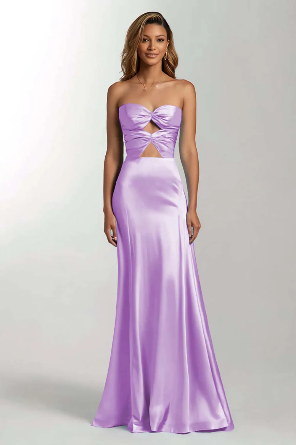 Sky Blue Mermaid Sweetheart Satin Long Formal Dress - VNBITS