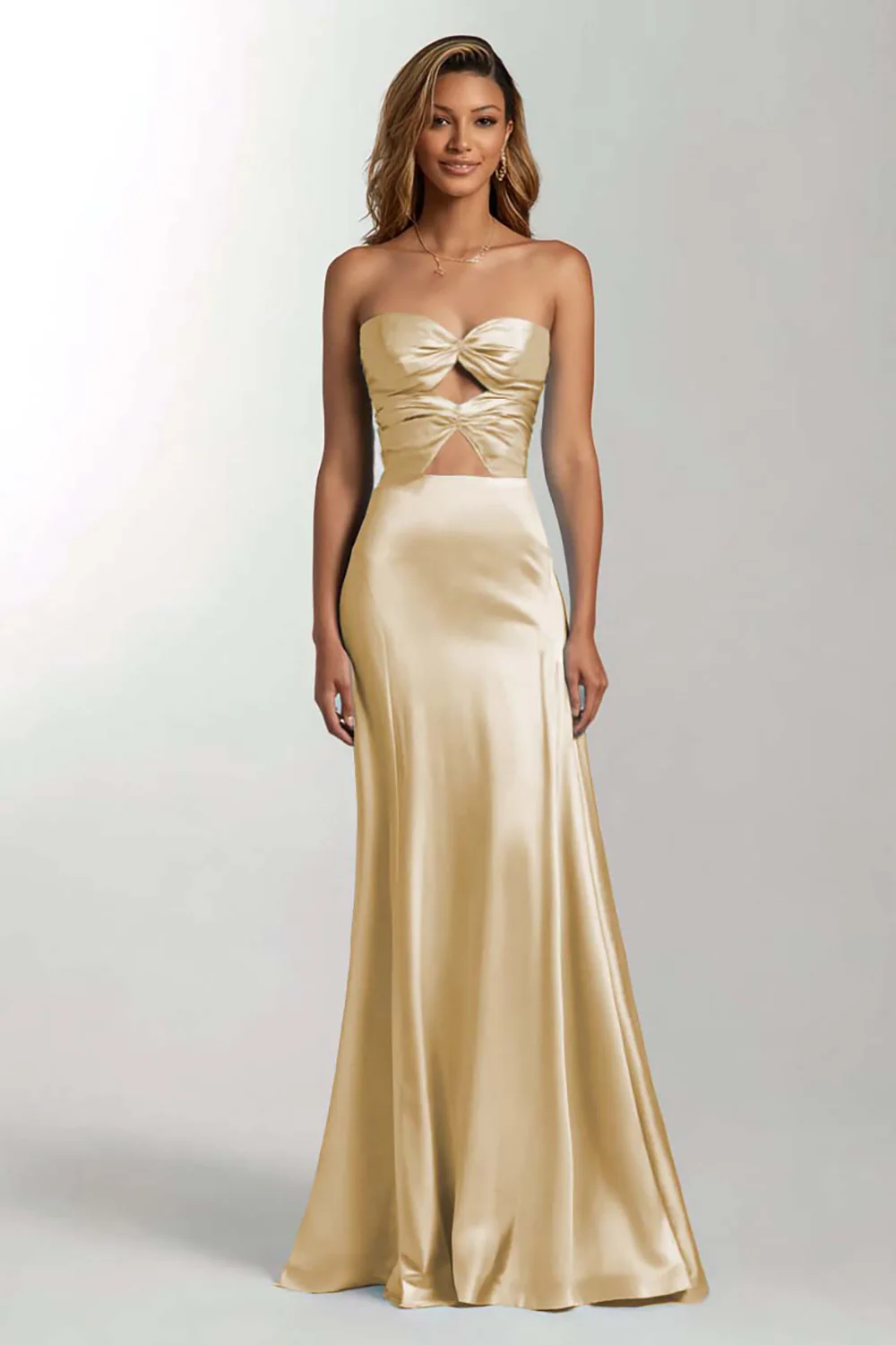 Sky Blue Mermaid Sweetheart Satin Long Formal Dress - VNBITS