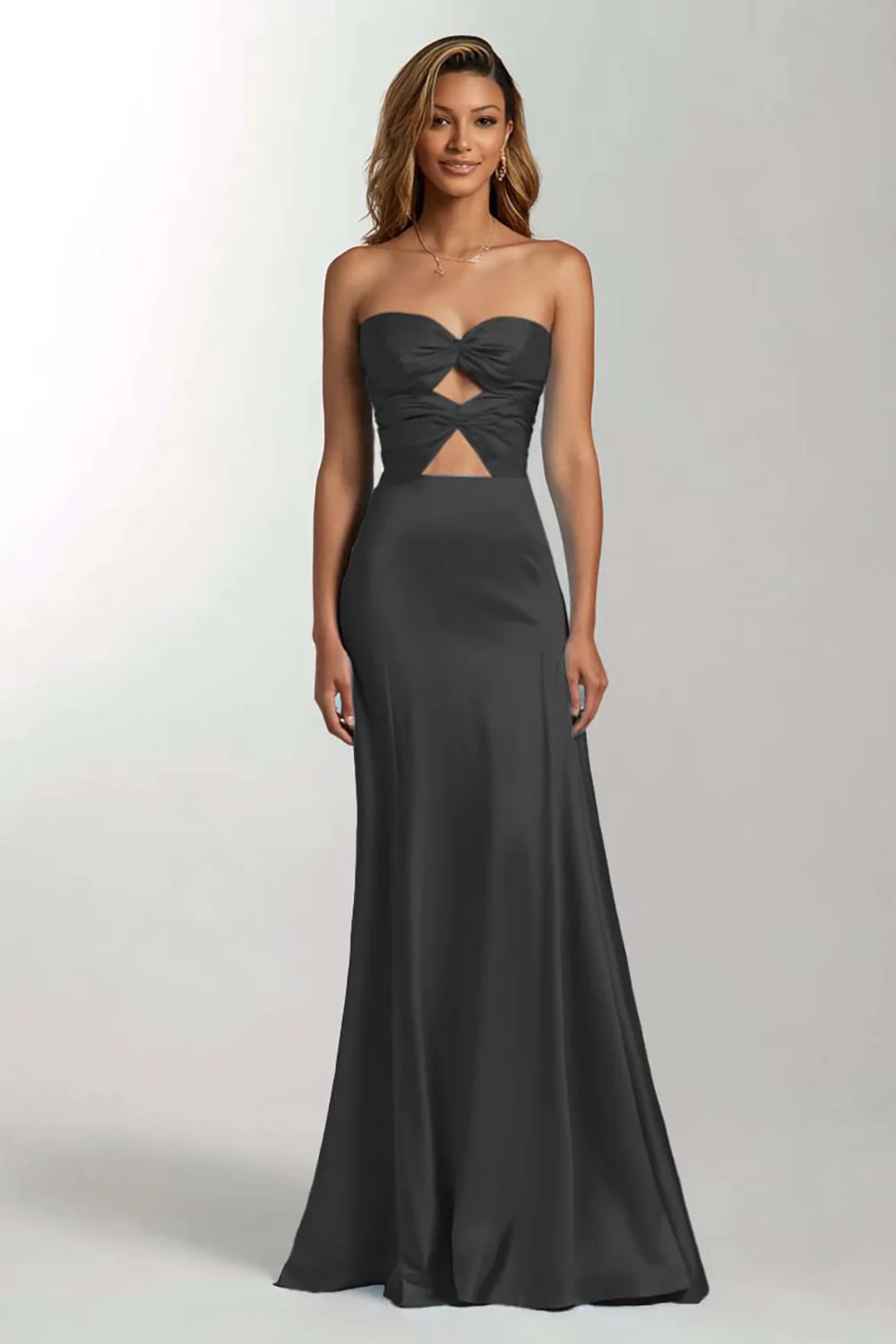 Sky Blue Mermaid Sweetheart Satin Long Formal Dress - VNBITS